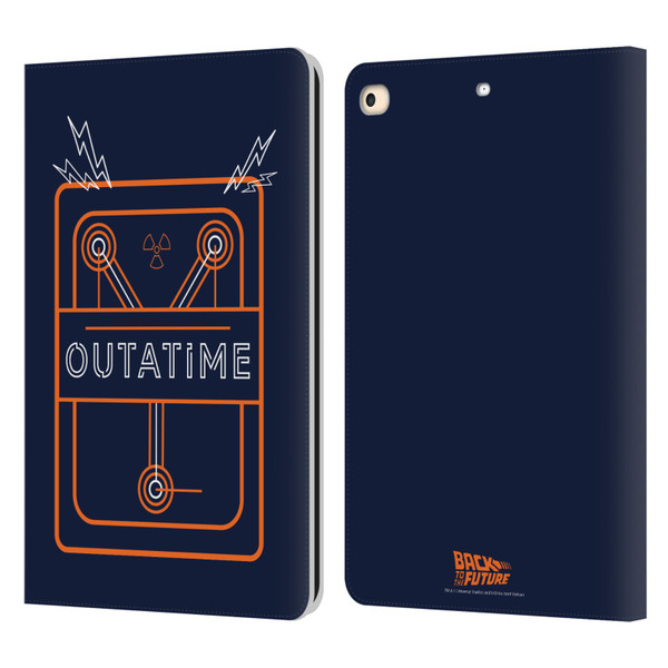 Back to the Future I Quotes Outatime Leather Book Wallet Case Cover For Apple iPad 9.7 2017 / iPad 9.7 2018