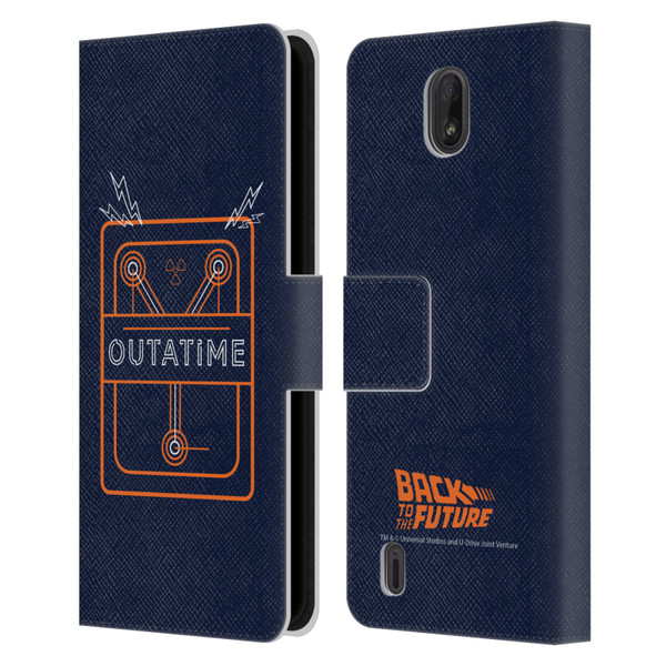 Back to the Future I Quotes Outatime Leather Book Wallet Case Cover For Nokia C01 Plus/C1 2nd Edition
