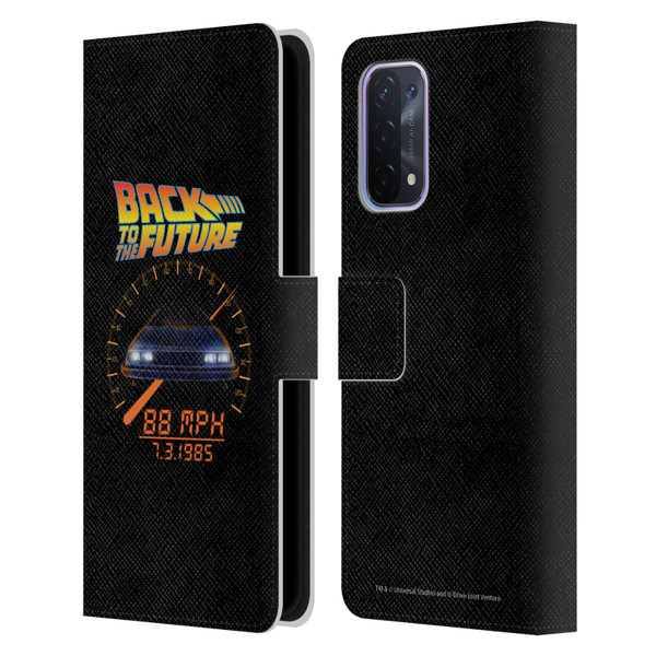 Back to the Future I Quotes 88 MPH Leather Book Wallet Case Cover For OPPO A54 5G