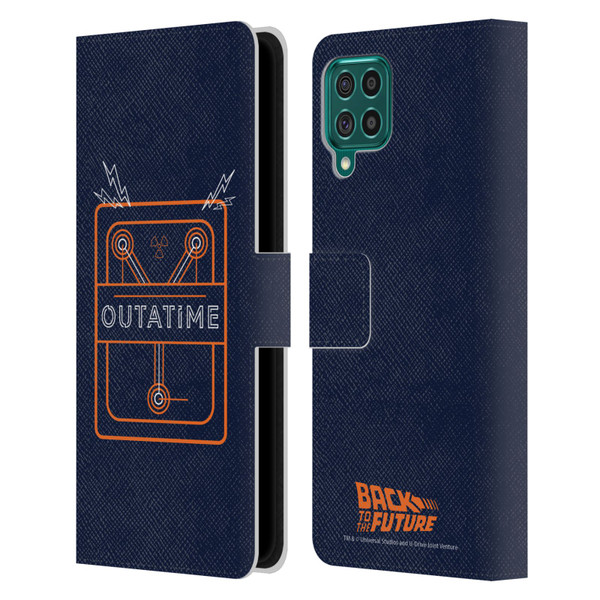 Back to the Future I Quotes Outatime Leather Book Wallet Case Cover For Samsung Galaxy F62 (2021)