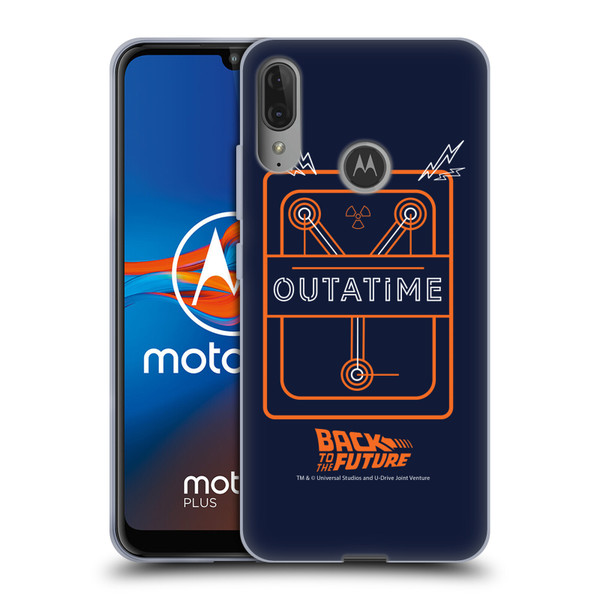 Back to the Future I Quotes Outatime Soft Gel Case for Motorola Moto E6 Plus