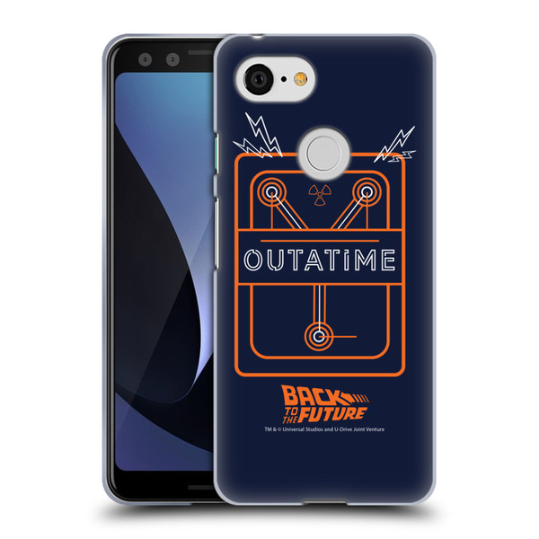 Back to the Future I Quotes Outatime Soft Gel Case for Google Pixel 3