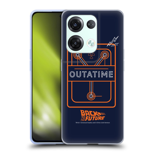 Back to the Future I Quotes Outatime Soft Gel Case for OPPO Reno8 Pro