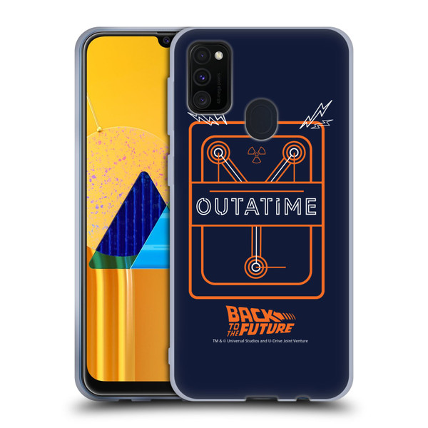 Back to the Future I Quotes Outatime Soft Gel Case for Samsung Galaxy M30s (2019)/M21 (2020)