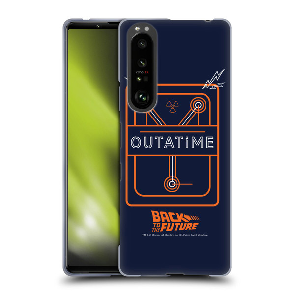 Back to the Future I Quotes Outatime Soft Gel Case for Sony Xperia 1 III