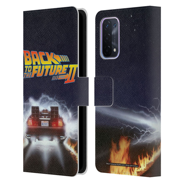 Back to the Future II Key Art Blast Leather Book Wallet Case Cover For OPPO A54 5G