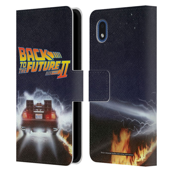 Back to the Future II Key Art Blast Leather Book Wallet Case Cover For Samsung Galaxy A01 Core (2020)