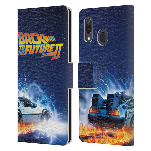 Back to the Future II Key Art Delorean Leather Book Wallet Case Cover For Samsung Galaxy A33 5G (2022)