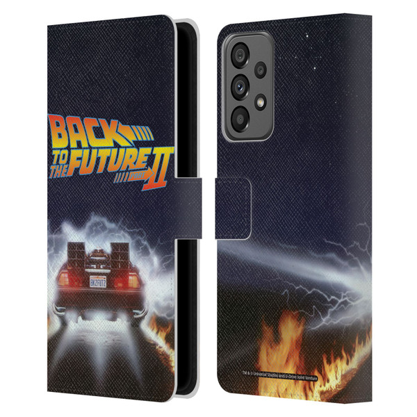 Back to the Future II Key Art Blast Leather Book Wallet Case Cover For Samsung Galaxy A73 5G (2022)
