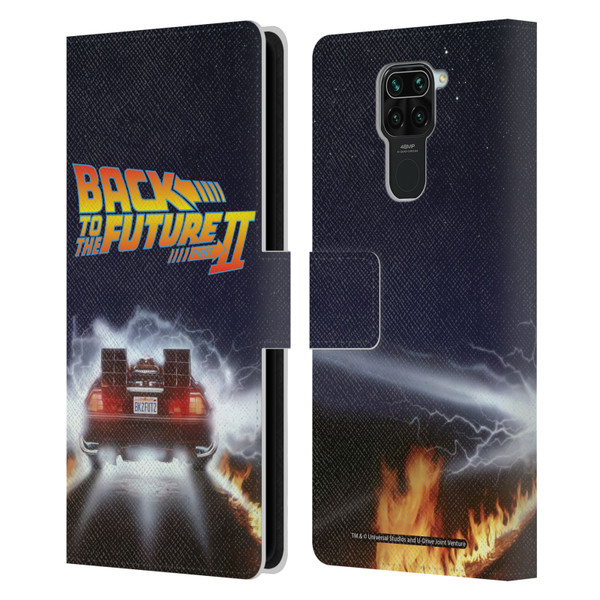 Back to the Future II Key Art Blast Leather Book Wallet Case Cover For Xiaomi Redmi Note 9 / Redmi 10X 4G