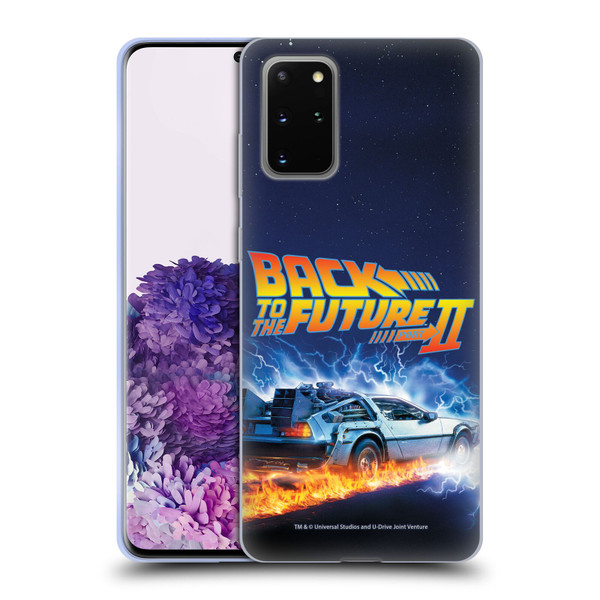 Back to the Future II Key Art Time Machine Car Soft Gel Case for Samsung Galaxy S20+ / S20+ 5G