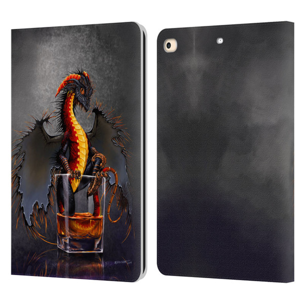 Stanley Morrison Dragons Black Pirate Drink Leather Book Wallet Case Cover For Apple iPad 9.7 2017 / iPad 9.7 2018