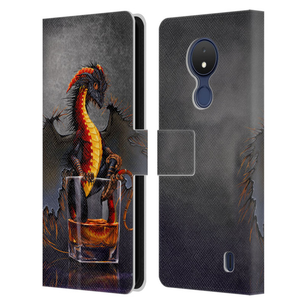 Stanley Morrison Dragons Black Pirate Drink Leather Book Wallet Case Cover For Nokia C21