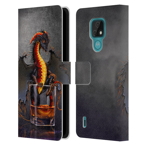 Stanley Morrison Dragons Black Pirate Drink Leather Book Wallet Case Cover For Motorola Moto E7