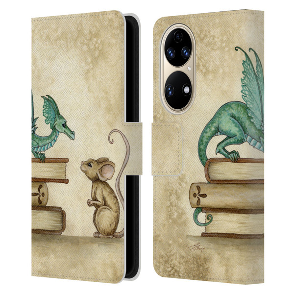 Amy Brown Folklore Curious Encounter Leather Book Wallet Case Cover For Huawei P50