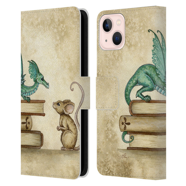 Amy Brown Folklore Curious Encounter Leather Book Wallet Case Cover For Apple iPhone 13