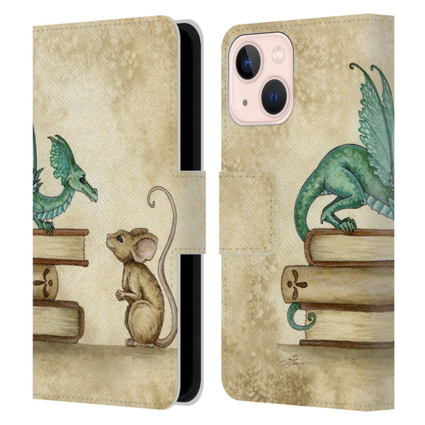 Amy Brown Folklore Curious Encounter Leather Book Wallet Case Cover For Apple iPhone 13 Mini