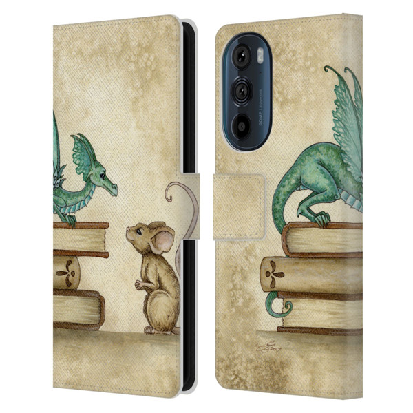 Amy Brown Folklore Curious Encounter Leather Book Wallet Case Cover For Motorola Edge 30