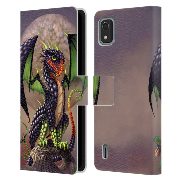 Stanley Morrison Dragons 3 Berry Garden Leather Book Wallet Case Cover For Nokia C2 2nd Edition