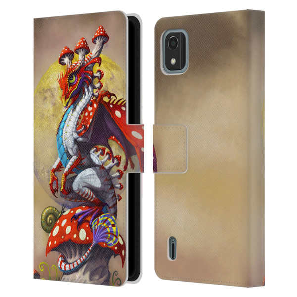 Stanley Morrison Dragons 3 Mushroom Garden Leather Book Wallet Case Cover For Nokia C2 2nd Edition