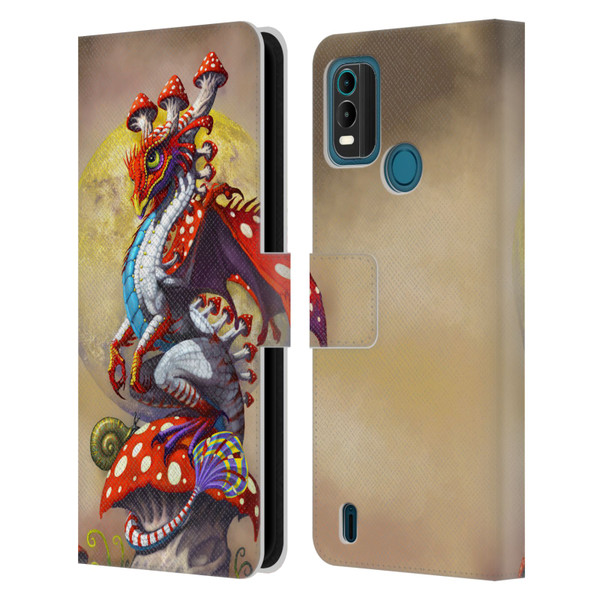 Stanley Morrison Dragons 3 Mushroom Garden Leather Book Wallet Case Cover For Nokia G11 Plus