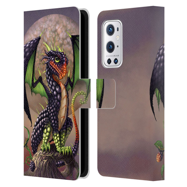Stanley Morrison Dragons 3 Berry Garden Leather Book Wallet Case Cover For OnePlus 9 Pro