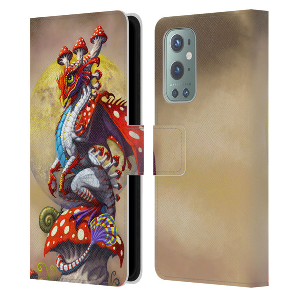 Stanley Morrison Dragons 3 Mushroom Garden Leather Book Wallet Case Cover For OnePlus 9
