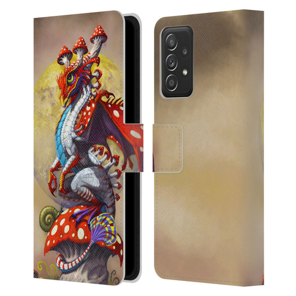 Stanley Morrison Dragons 3 Mushroom Garden Leather Book Wallet Case Cover For Samsung Galaxy A53 5G (2022)
