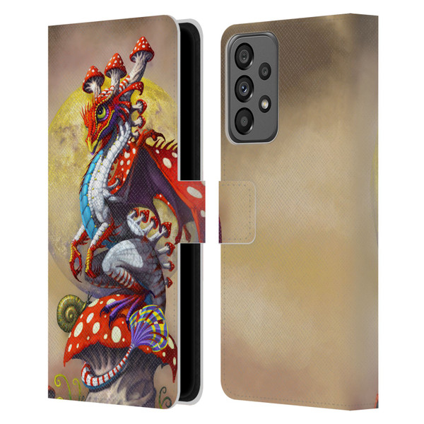 Stanley Morrison Dragons 3 Mushroom Garden Leather Book Wallet Case Cover For Samsung Galaxy A73 5G (2022)