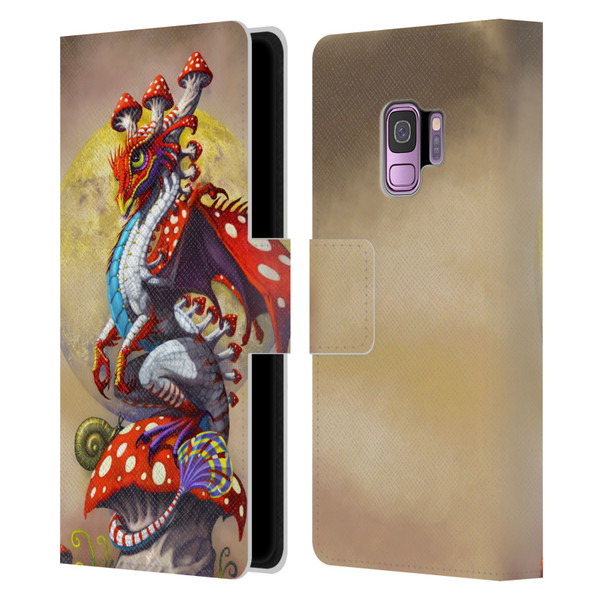 Stanley Morrison Dragons 3 Mushroom Garden Leather Book Wallet Case Cover For Samsung Galaxy S9
