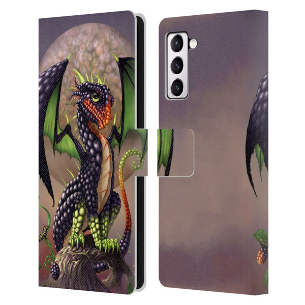 Stanley Morrison Dragons 3 Berry Garden Leather Book Wallet Case Cover For Samsung Galaxy S21+ 5G