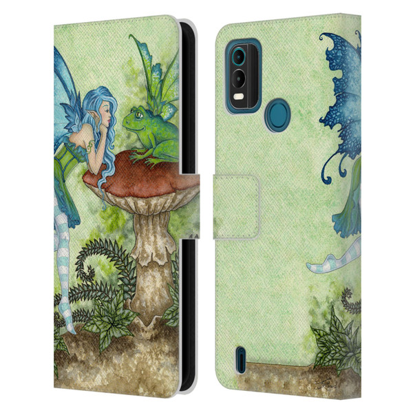 Amy Brown Pixies Frog Gossip Leather Book Wallet Case Cover For Nokia G11 Plus