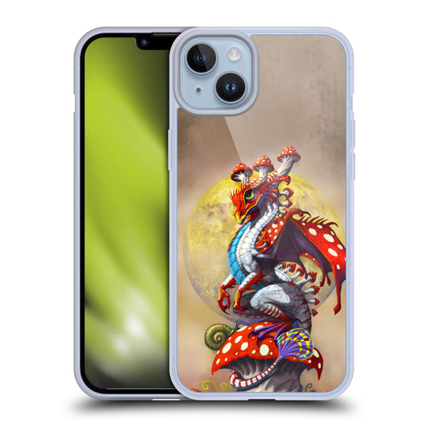 Stanley Morrison Dragons 3 Mushroom Garden Soft Gel Case for Apple iPhone 14 Plus