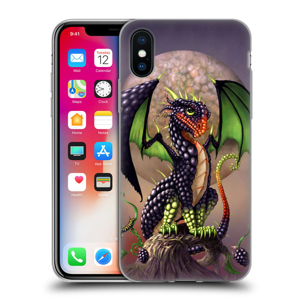 Stanley Morrison Dragons 3 Berry Garden Soft Gel Case for Apple iPhone X / iPhone XS