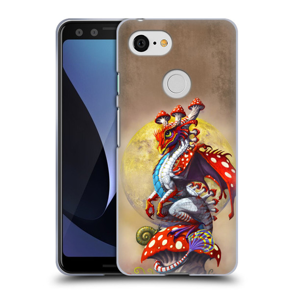 Stanley Morrison Dragons 3 Mushroom Garden Soft Gel Case for Google Pixel 3