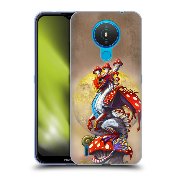Stanley Morrison Dragons 3 Mushroom Garden Soft Gel Case for Nokia 1.4