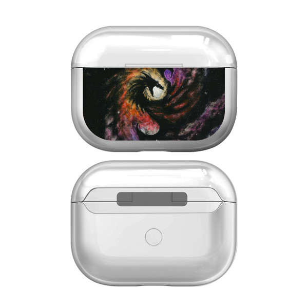 Stanley Morrison Dragons 3 Swirling Starry Galaxy Clear Hard Crystal Cover Case for Apple AirPods Pro Charging Case