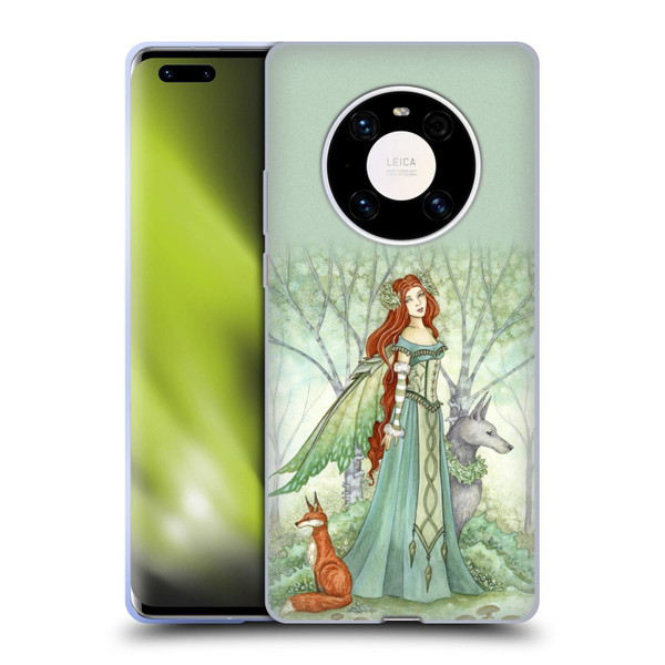 Amy Brown Magical Fairies Woodland Fairy With Fox & Wolf Soft Gel Case for Huawei Mate 40 Pro 5G