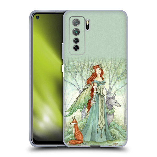 Amy Brown Magical Fairies Woodland Fairy With Fox & Wolf Soft Gel Case for Huawei Nova 7 SE/P40 Lite 5G