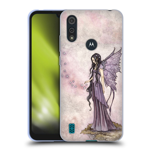 Amy Brown Magical Fairies I Will Return As Stars Fairy Soft Gel Case for Motorola Moto E6s (2020)