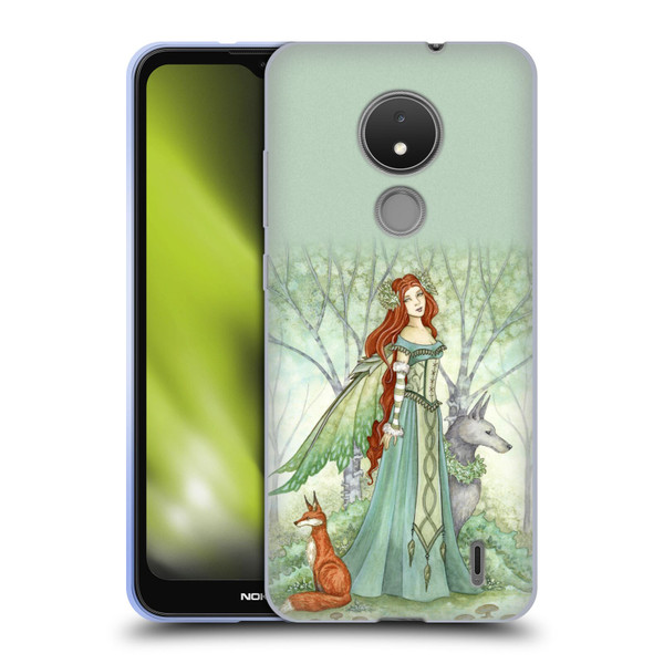 Amy Brown Magical Fairies Woodland Fairy With Fox & Wolf Soft Gel Case for Nokia C21