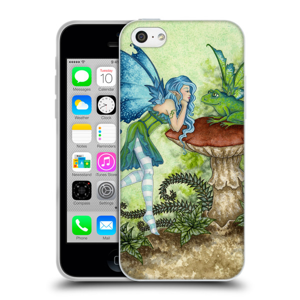 Amy Brown Pixies Frog Gossip Soft Gel Case for Apple iPhone 5c