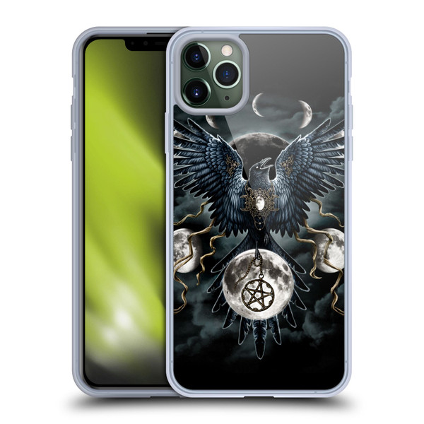 Sarah Richter Animals Gothic Black Raven Soft Gel Case for Apple iPhone 11 Pro Max