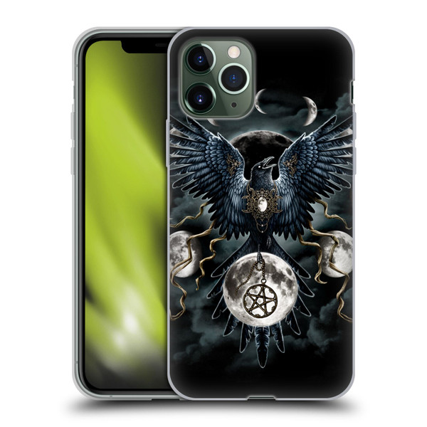 Sarah Richter Animals Gothic Black Raven Soft Gel Case for Apple iPhone 11 Pro