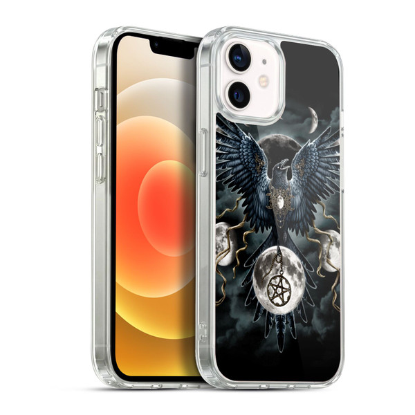 Sarah Richter Animals Gothic Black Raven Soft Gel Case for Apple iPhone 12 / iPhone 12 Pro & MagSafe