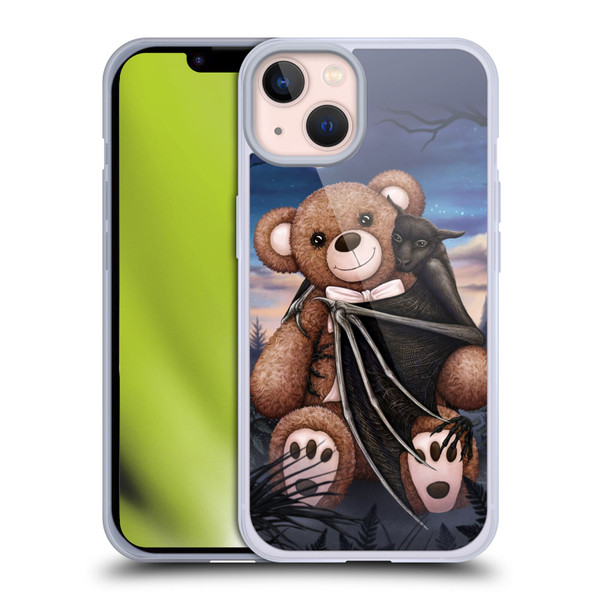 Sarah Richter Animals Bat Cuddling A Toy Bear Soft Gel Case for Apple iPhone 13