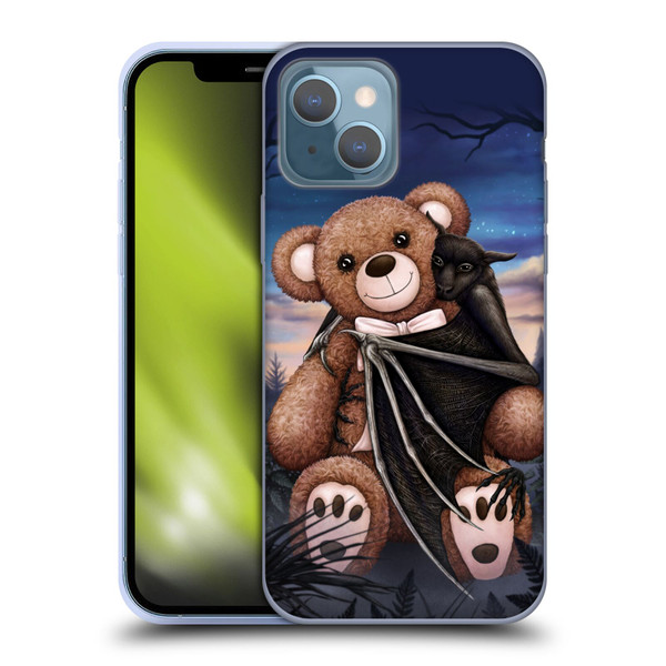 Sarah Richter Animals Bat Cuddling A Toy Bear Soft Gel Case for Apple iPhone 13