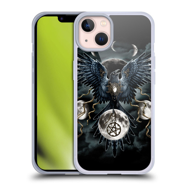 Sarah Richter Animals Gothic Black Raven Soft Gel Case for Apple iPhone 13