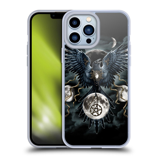 Sarah Richter Animals Gothic Black Raven Soft Gel Case for Apple iPhone 13 Pro Max