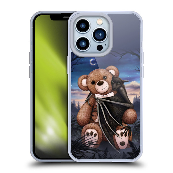 Sarah Richter Animals Bat Cuddling A Toy Bear Soft Gel Case for Apple iPhone 13 Pro